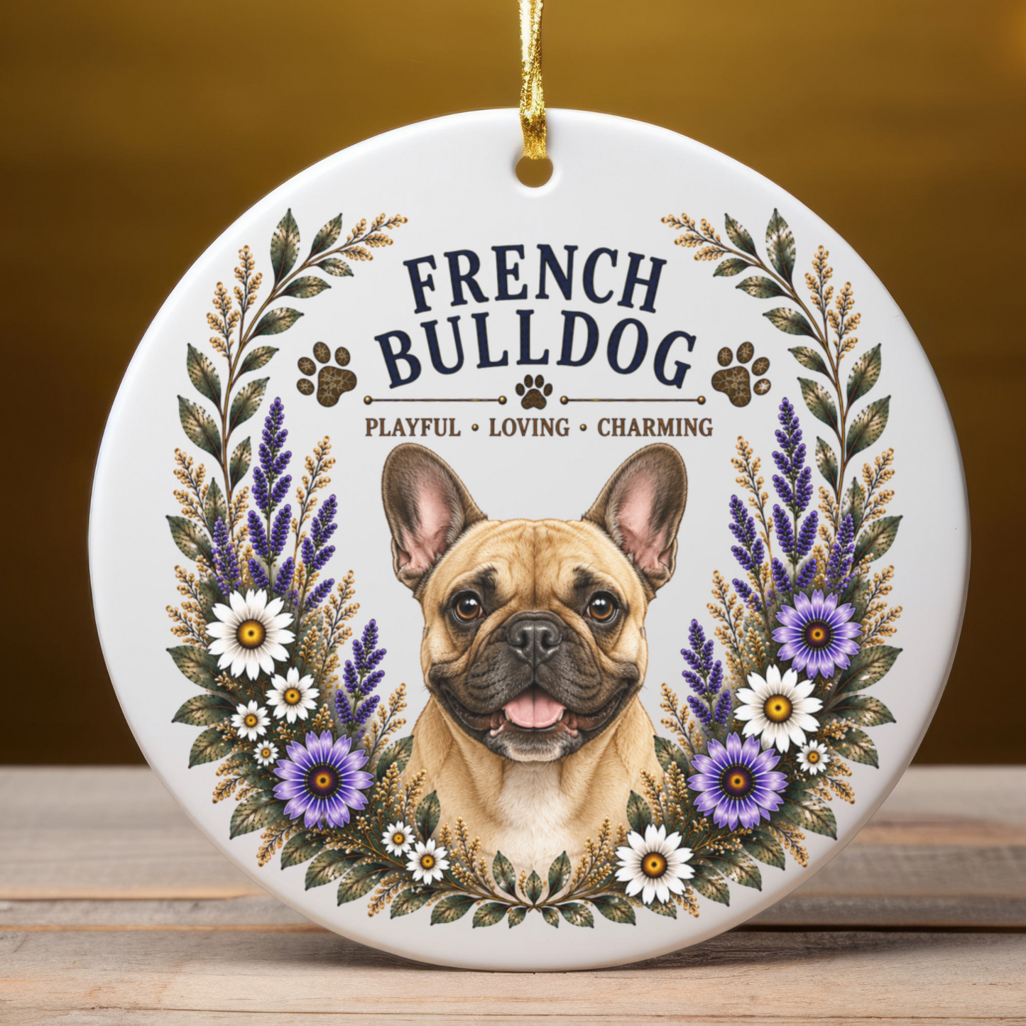 French Bulldog Ornament, Frenchie Lover Gift, French Bulldog Mom Gift, Dog Breed Keepsake
