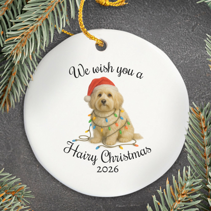 Christmas Havanese Ornament, Christmas Lights Dog Keepsake