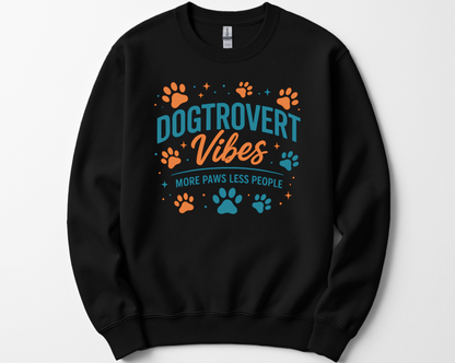 Funny Dogtrovert Vibes Retro Dog Lover Shirt