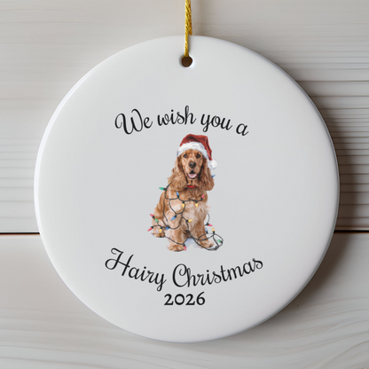 Cocker Spaniel Ornament, Personalized Christmas Keepsake