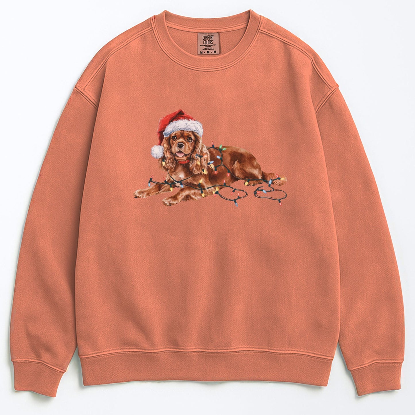 Ruby Cavalier Christmas Lights Sweatshirt