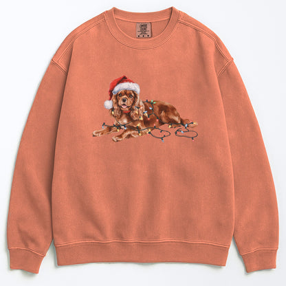 Ruby Cavalier Christmas Lights Sweatshirt