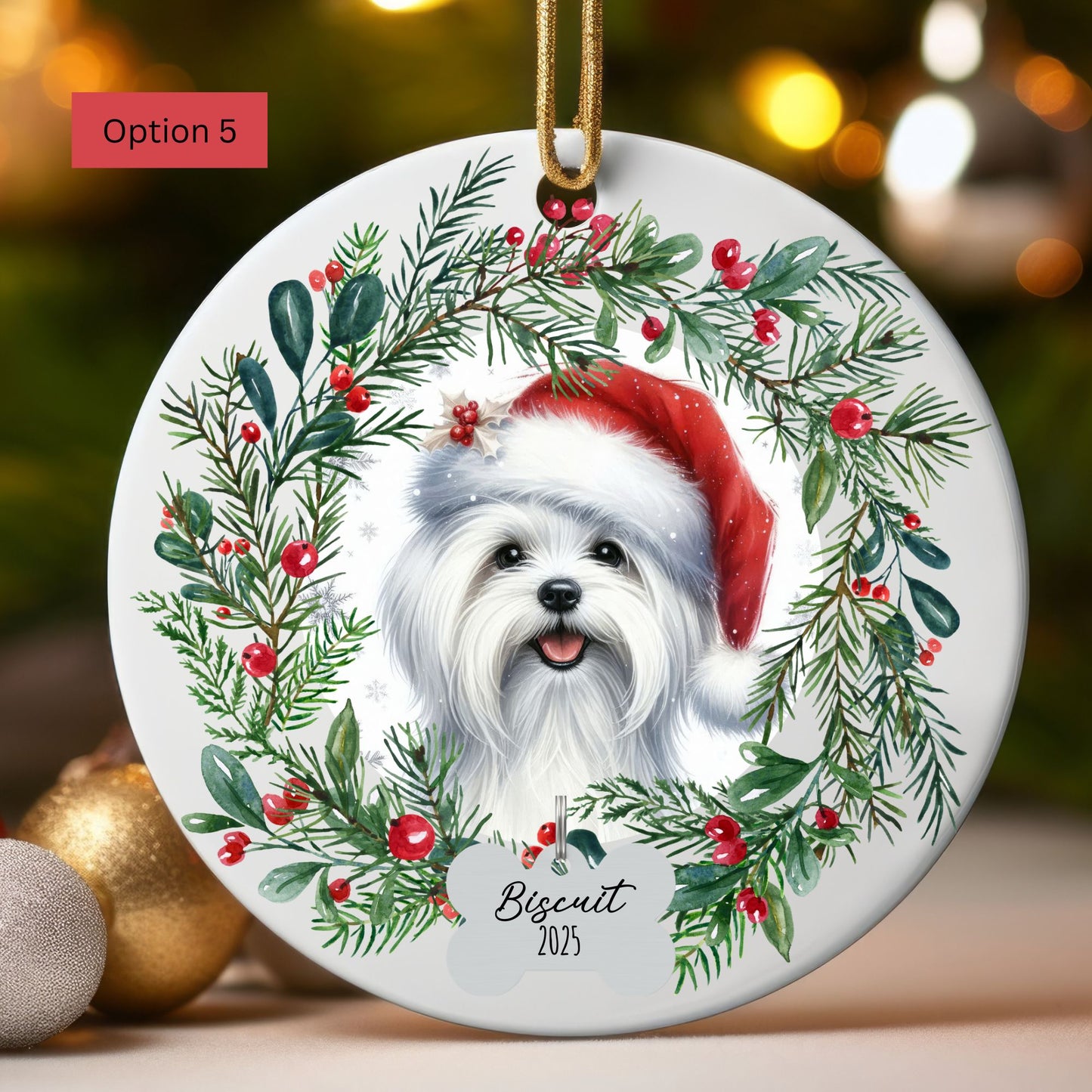Personalized Maltese Ornament