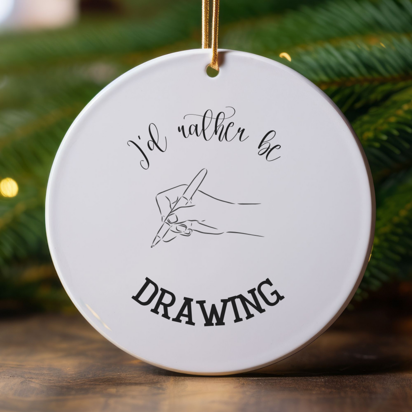 Drawing Ornament, Sketch Ornament, Artist Gift, Crafty Gift, Doodle Decoration, Drawing Lover Gift