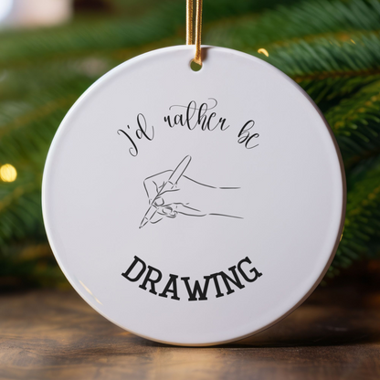 Drawing Ornament, Sketch Ornament, Artist Gift, Crafty Gift, Doodle Decoration, Drawing Lover Gift