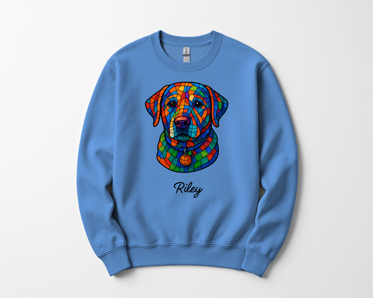 Personalized Geometric Tile Dog Head Shirt