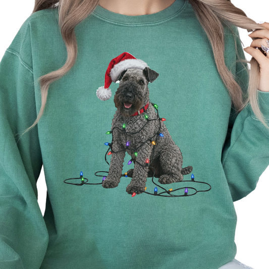 Kerry Blue Terrier Christmas Lights Sweatshirt