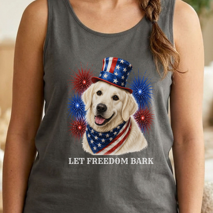 Patriotic English Cream Golden Tank Top