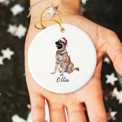 Personalized Anatolian Shepherd Christmas Ornament, Dog Lover Holiday Pet Keepsake