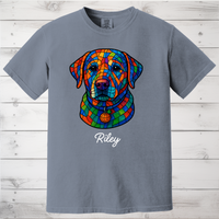 Load image into Gallery viewer, Personalized Geometric Tile Dog Head Shirt
