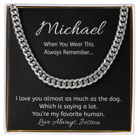 Load image into Gallery viewer, “Favorite Human” Dog Lover Gift Personalized Message Card Necklace