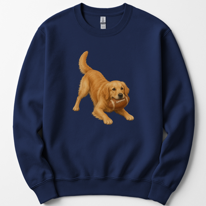 Golden Retriever Football Sweatshirt Dog Lover Game Day Crewneck Golden Mom Gift