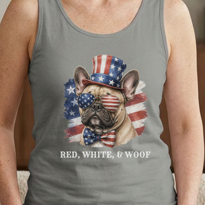 Patriotic French Bulldog Tank Top