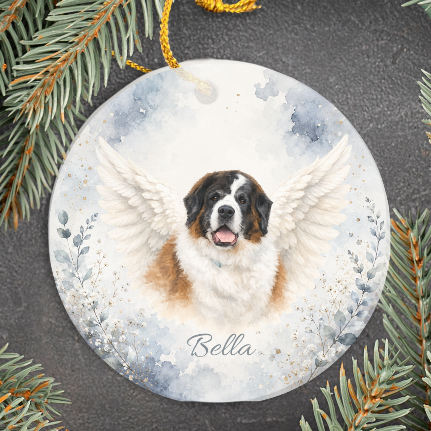 Personalized Pet Memorial Ornament, Custom Rainbow Bridge Photo Keepsake Gift