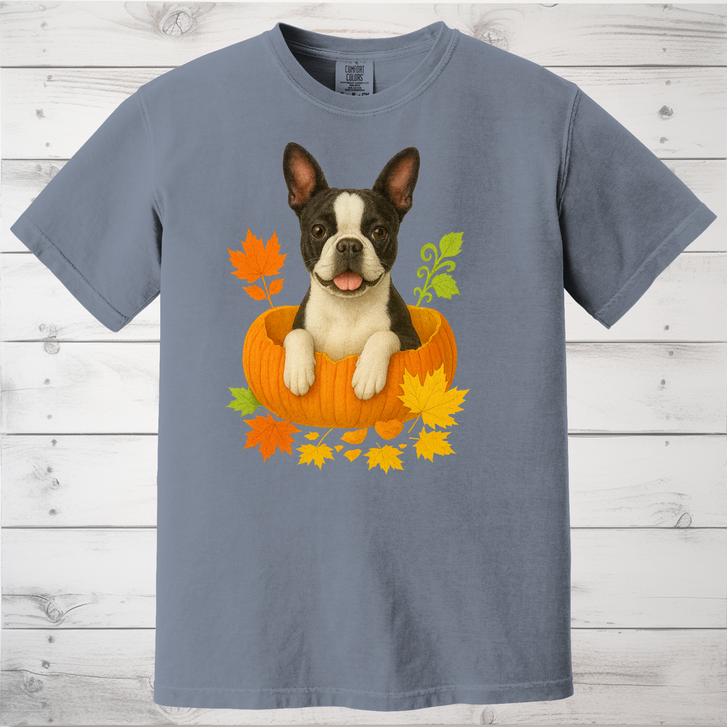Boston Terrier Pumpkin Shirt