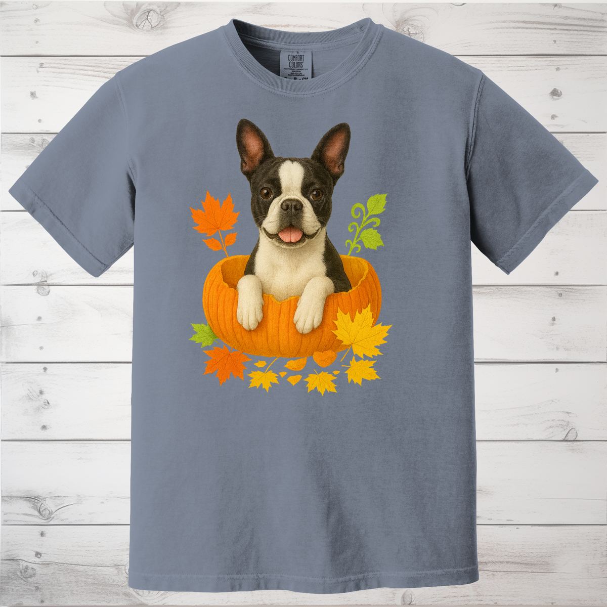 Boston Terrier Pumpkin Shirt