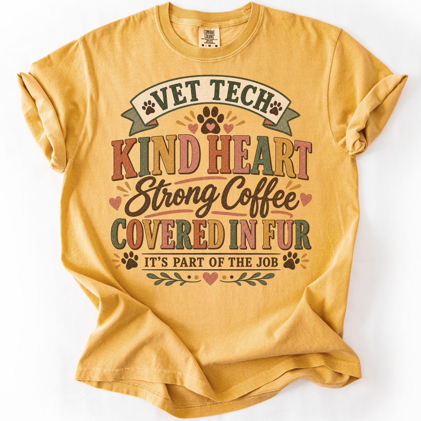 Kind Heart Strong Coffee Vet Tech Shirt
