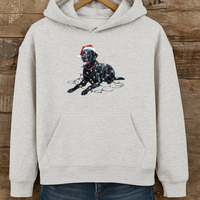 Load image into Gallery viewer, Christmas Dog Hoodie, Labrador Holiday Sweatshirt, Festive Pet Apparel, Gift for Dog Lovers, Cotton Blend Unisex Hoodie
