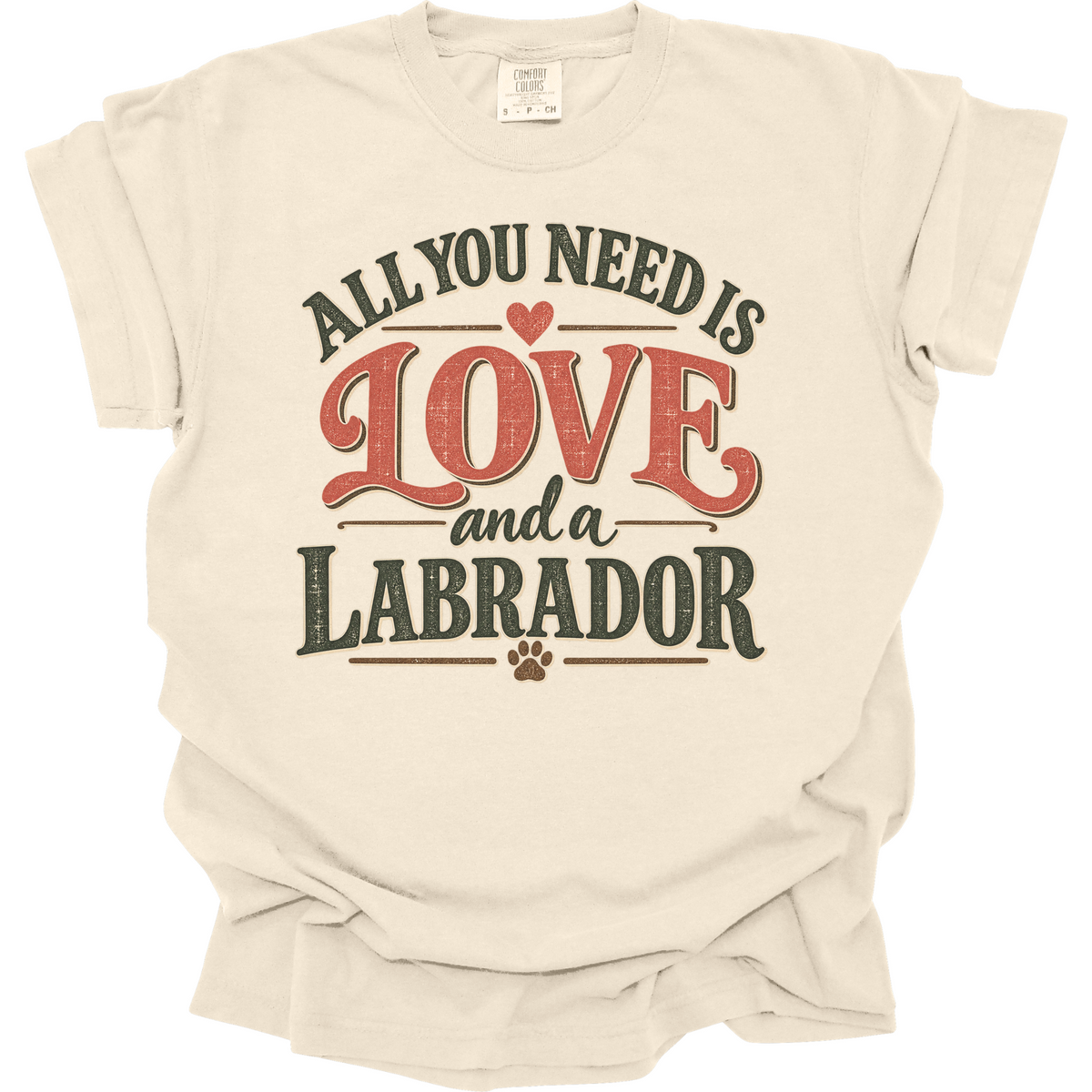 Labrador Retriever Shirt, Lab Mom Gift, All You Need Is Love Dog Tee