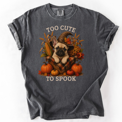 French Bulldog Halloween Shirt, Too Cute To Spook Fall Dog Lover Tee
