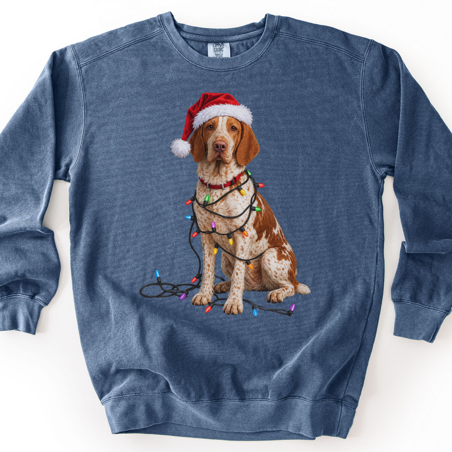 Bracco Italiano Christmas Lights Sweatshirt