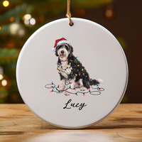 Load image into Gallery viewer, Labradoodle Ornament Personalized Dog Keepsake
