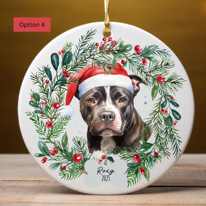 Personalized Pitbull Christmas Ornament