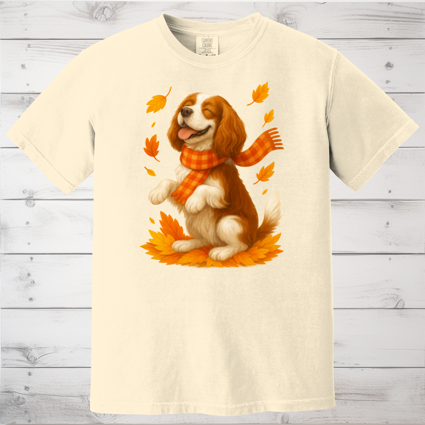 Cavalier King Charles Autumn Shirt, Cozy Spaniel Sweatshirt, Fall Dog Lover Apparel, Cavalier Leaves Gift, Cute Dog Clothing