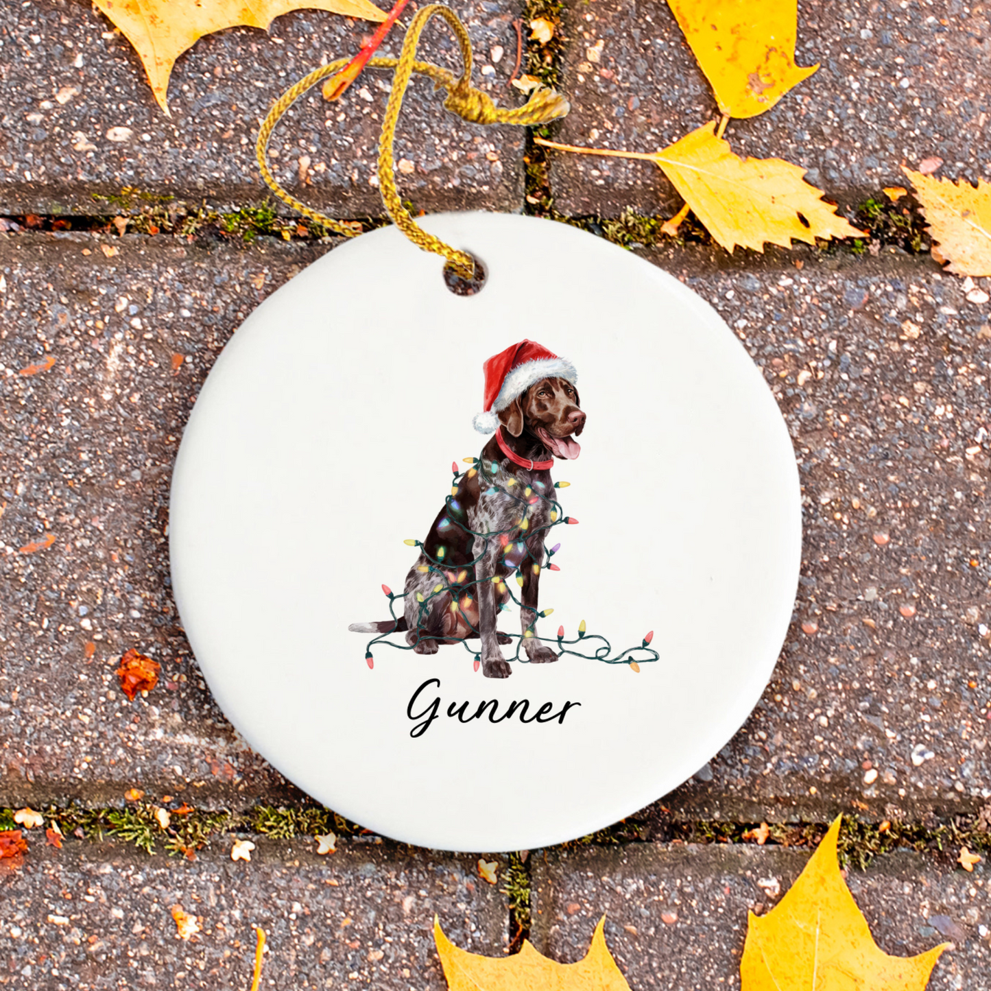 German Shorthaired Pointer Ornament, Personalized Christmas Gift