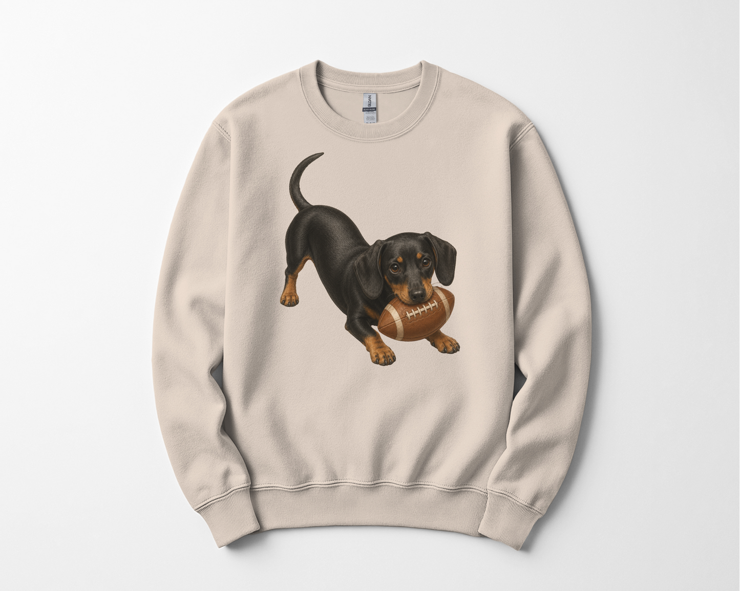 Black Tan Dachshund Football Sweatshirt