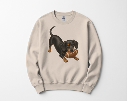 Black Tan Dachshund Football Sweatshirt