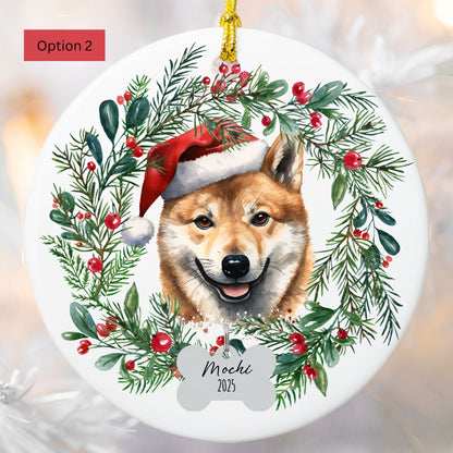 Personalized Shiba Inu Christmas Ornament