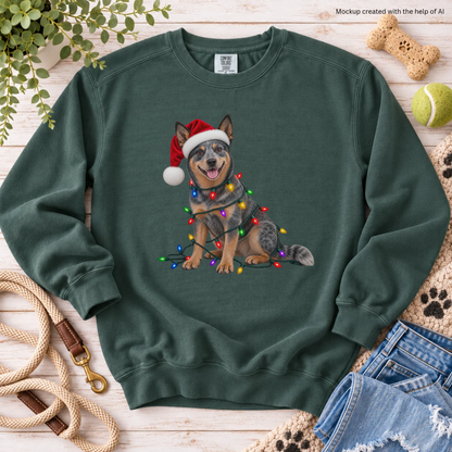 Australian Cattle Dog Christmas Sweatshirt, Blue Heeler Holiday Crewneck, Festive Dog Lover Gift
