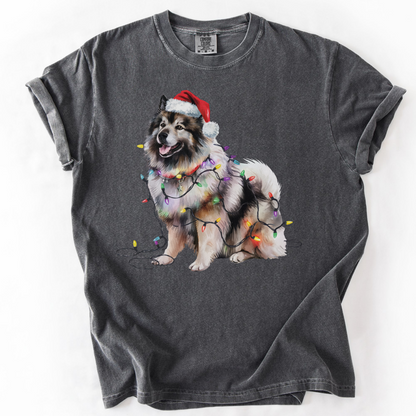 Christmas Keeshond Shirt, Christmas Lights Dog Shirt, Christmas Dog, Keeshond Mom Shirt, Gift for Dog Lover, Keeshond
