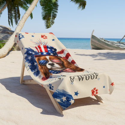 Blenheim Cavalier Patriotic Beach Towel