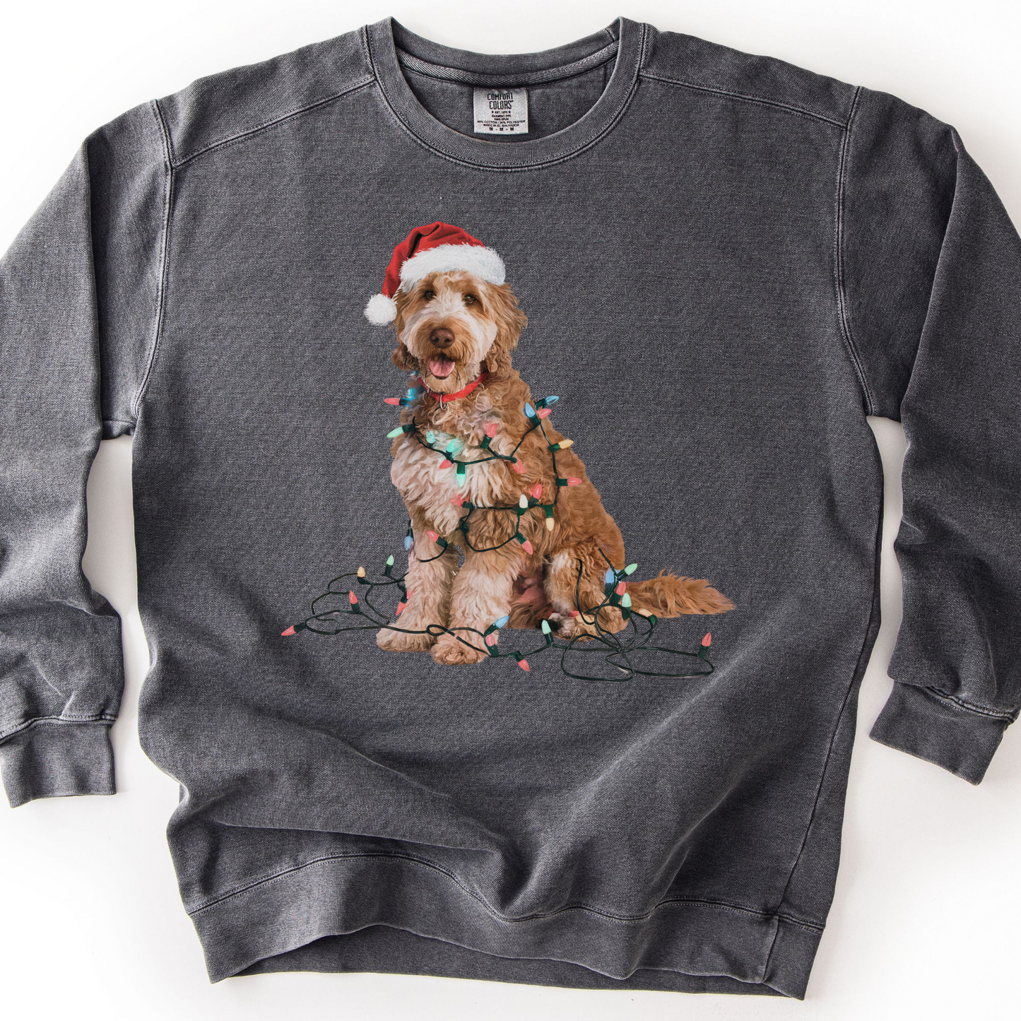 Goldendoodle Christmas Lights Sweatshirt