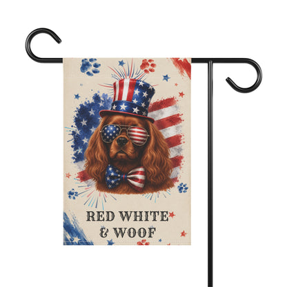 Patriotic Ruby Cavalier Garden Flag