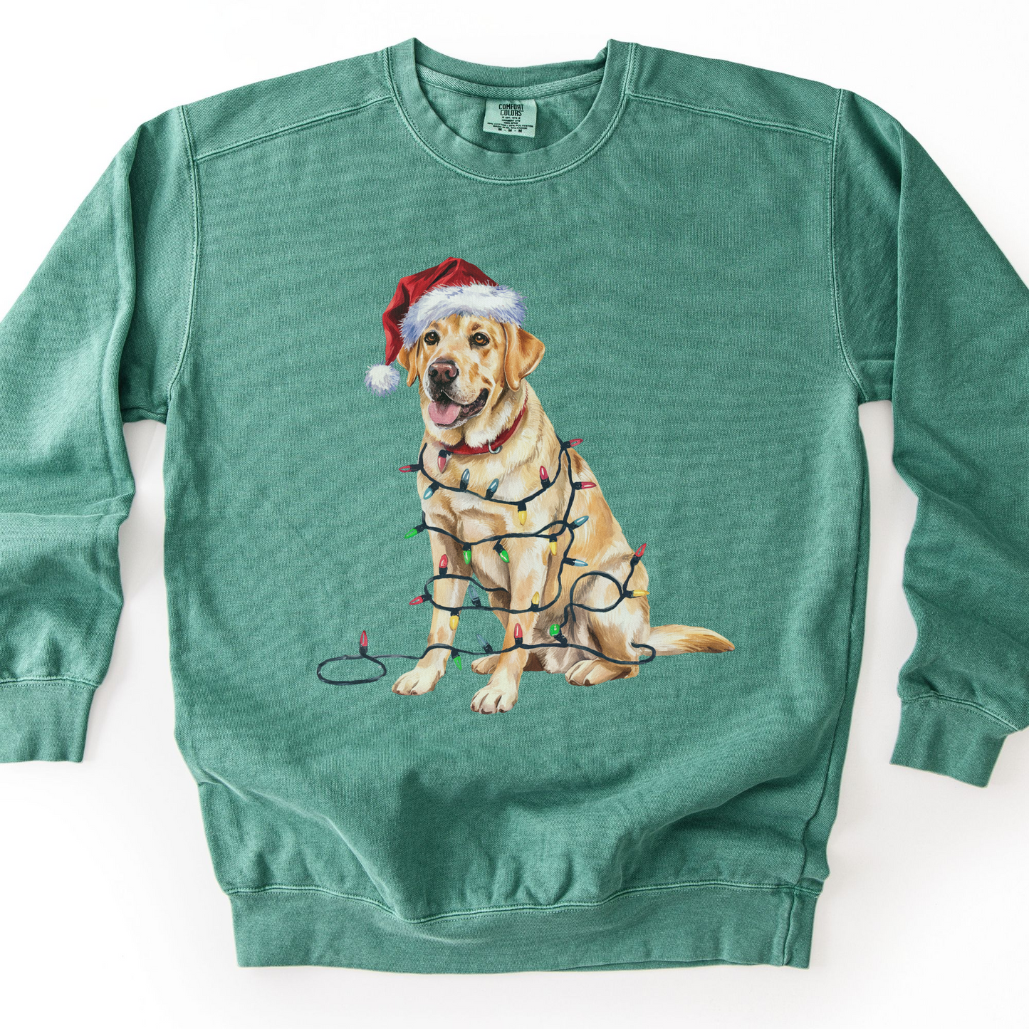 Yellow Labrador Christmas Lights Sweatshirt