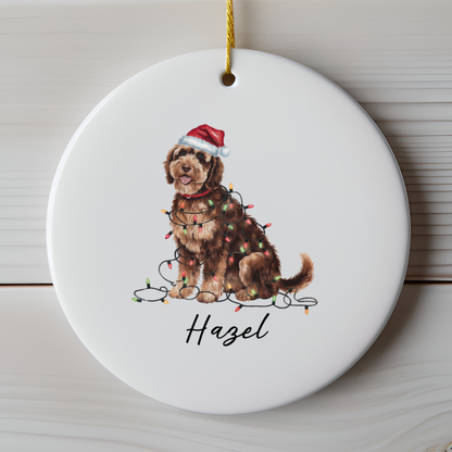 Portuguese Water Dog Ornament, Personalized Pet Keepsake