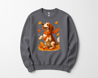 Load image into Gallery viewer, Springer Spaniel Fall Sweatshirt, Cozy Autumn Dog Sweatshirt, Dog Lover Fall Apparel, Cute Dog Autumn Outfit, Fall Dog Shirt

