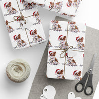 Load image into Gallery viewer, Papillon Christmas Lights Wrapping Paper
