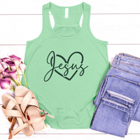 Load image into Gallery viewer, Jesus Heart Shirt, Tank or Hoodie, Christian Apparel for Women, Faith Graphic Tee, Cute Jesus Lover Gift
