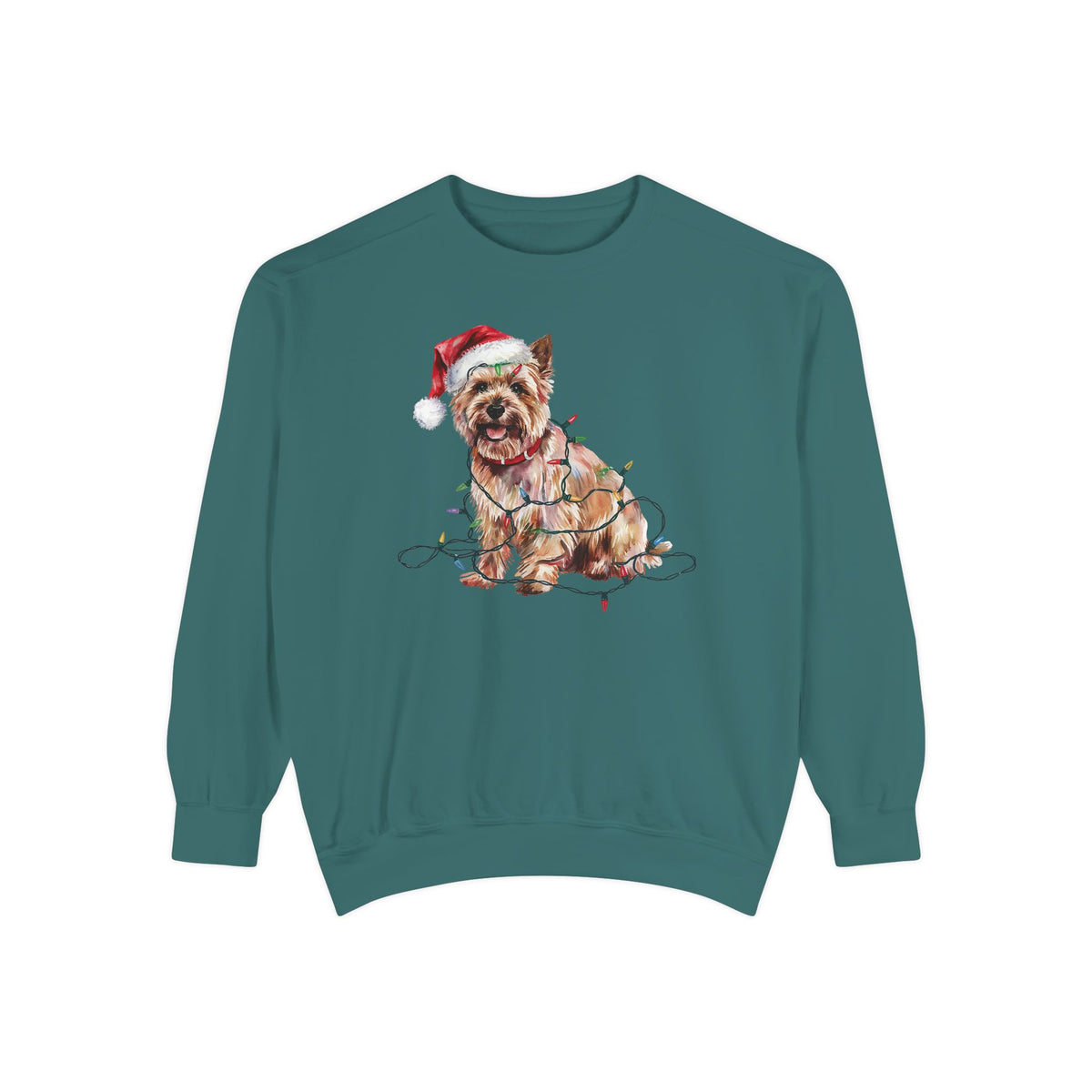 Christmas Cairn Terrier Sweatshirt, Christmas Lights Dog