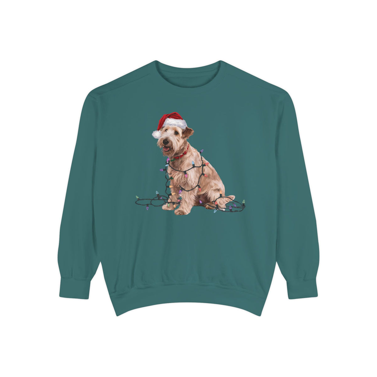 Christmas Soft Coated Wheaten Terrier Sweatshirt, Christmas Lights Dog
