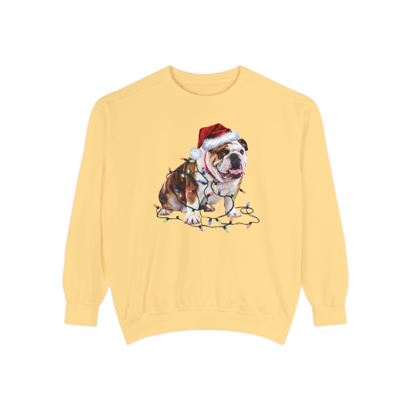 Christmas Bulldog Sweatshirt, Christmas Lights Dog Sweatshirt, Christmas Dog, Bulldog Mom Sweatshirt, Gift for Dog Lover, Bulldog