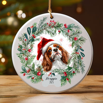 Personalized Cavalier King Charles Spaniel Christmas Ornament