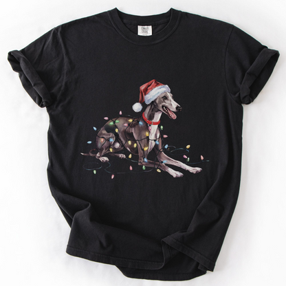 Greyhound Christmas Lights Shirt