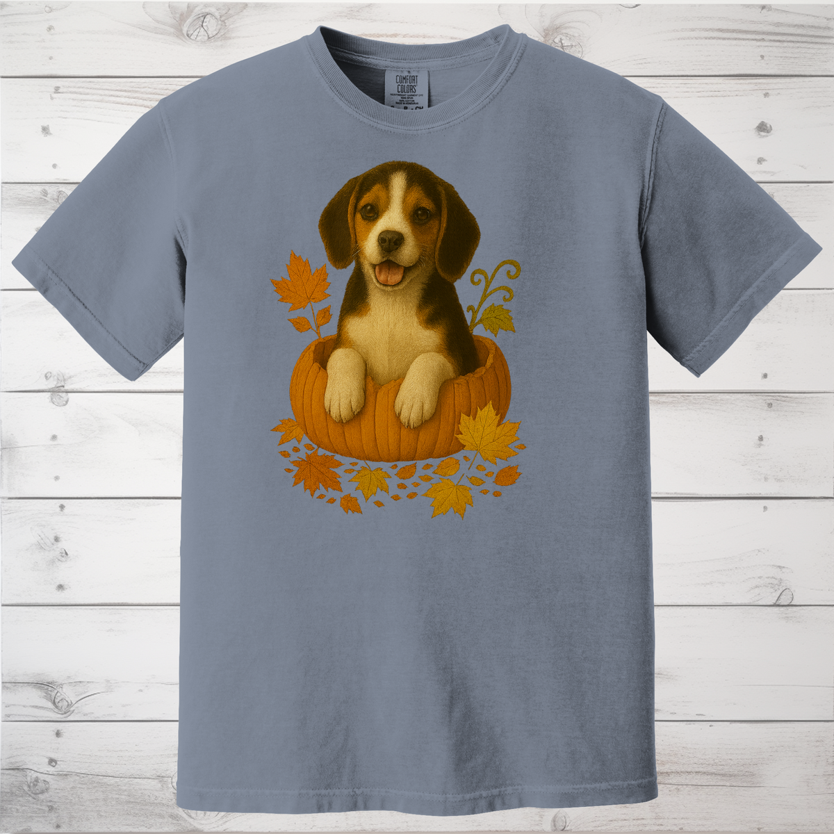 Beagle Dog in Pumpkin Fall T-Shirt