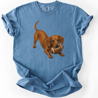 Red Dachshund Football Shirt