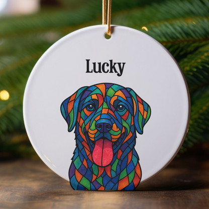Personalized Geometric Pet Ornament